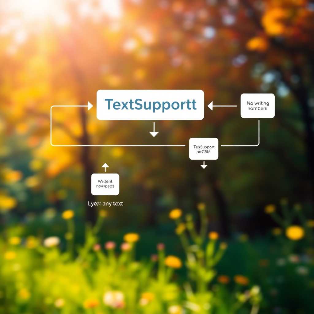 A graphical flowchart of TextSupport Sales PRO integration with a CRM system.