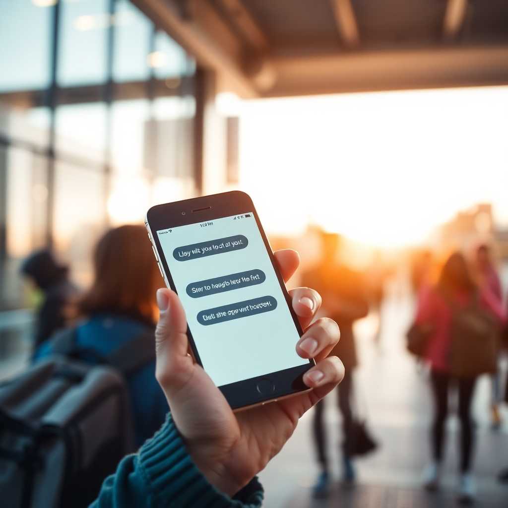 Clean, intuitive SMS interface on a smart device.