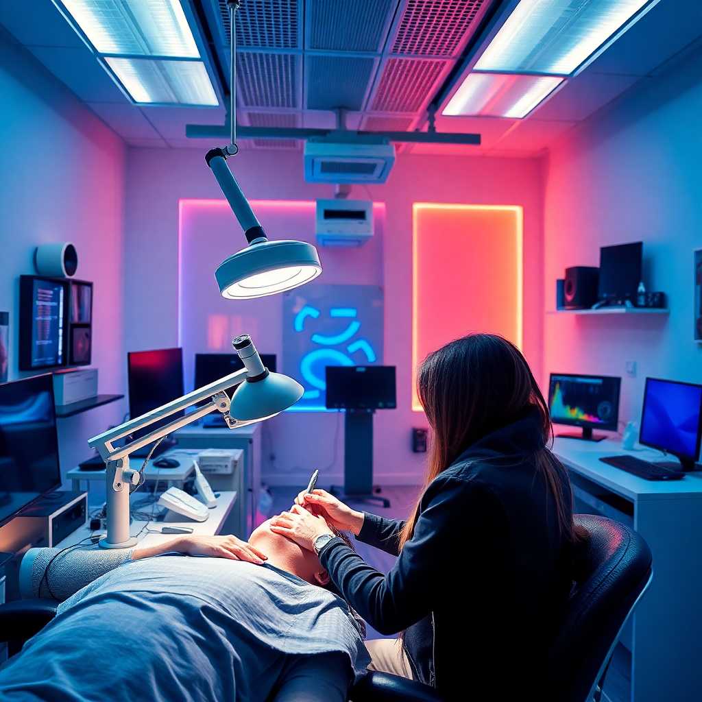 Innovative tech-savvy environment in a modern Piercing Studio.
