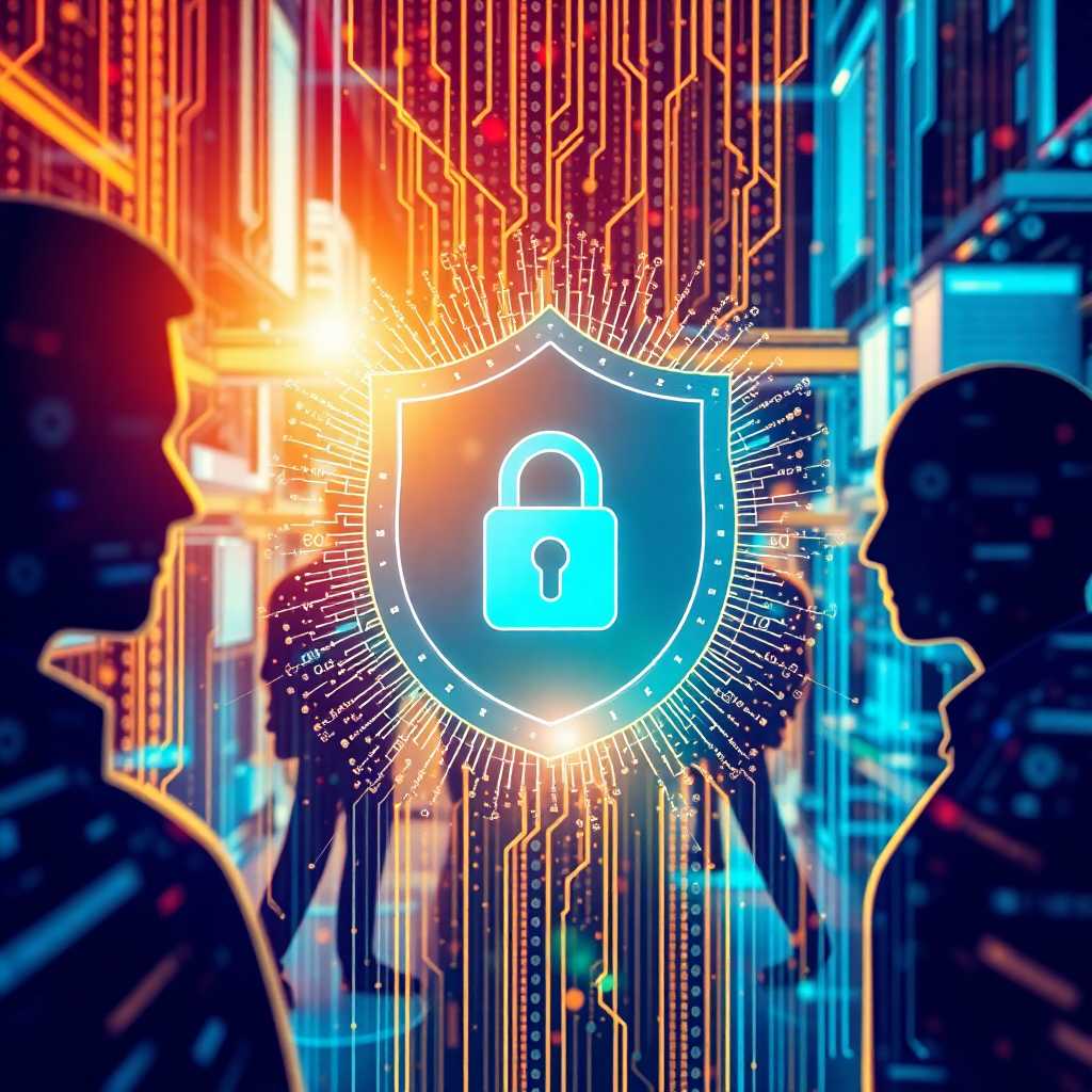 Secure Communications – Data and privacy protection illustration