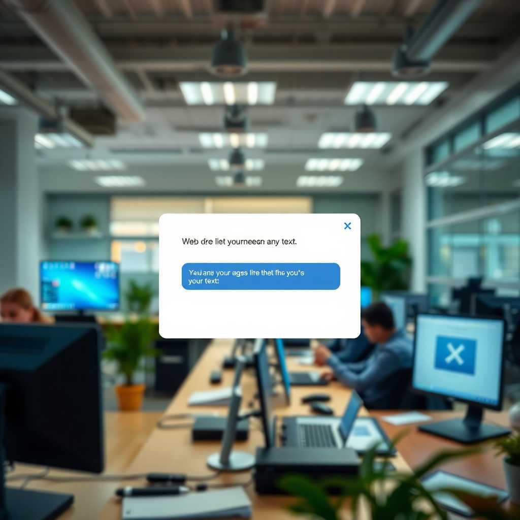 Pop-up chat notification in web development office