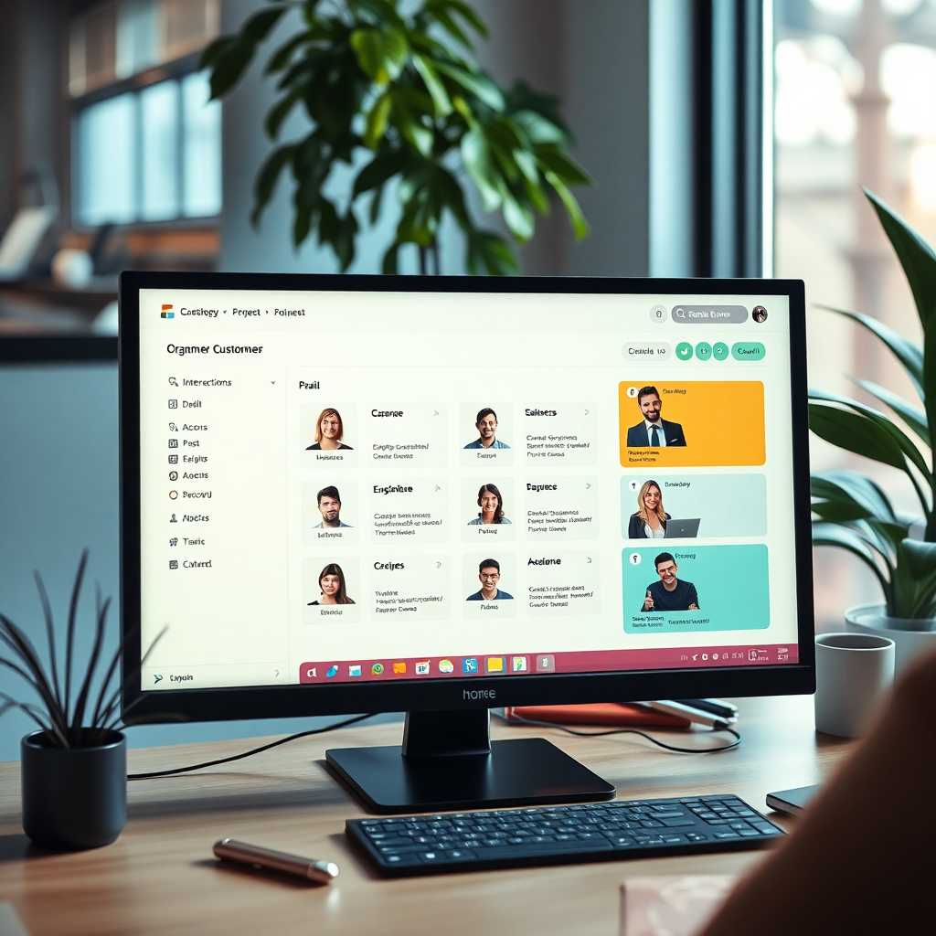 Screenshot of a user-friendly desktop portal displaying organized customer interactions.