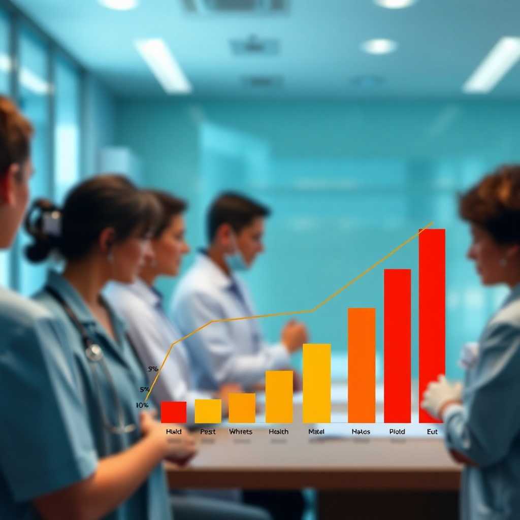 Graph showing clinic customer satisfaction improvement post-integration