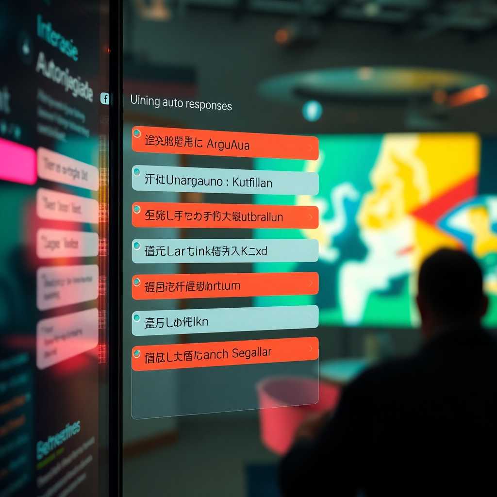 Interface displaying multilingual auto-responses.