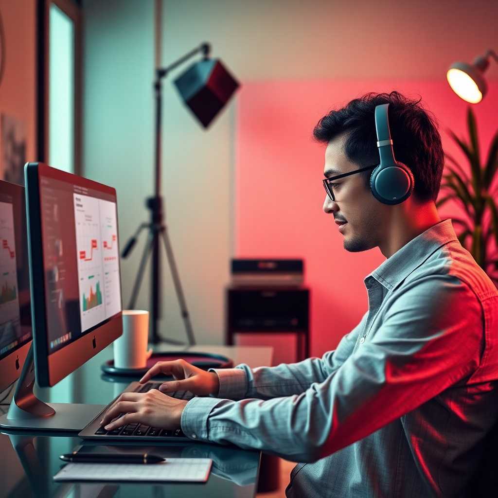 A studio owner efficiently managing schedules through an intuitive SMS dashboard
