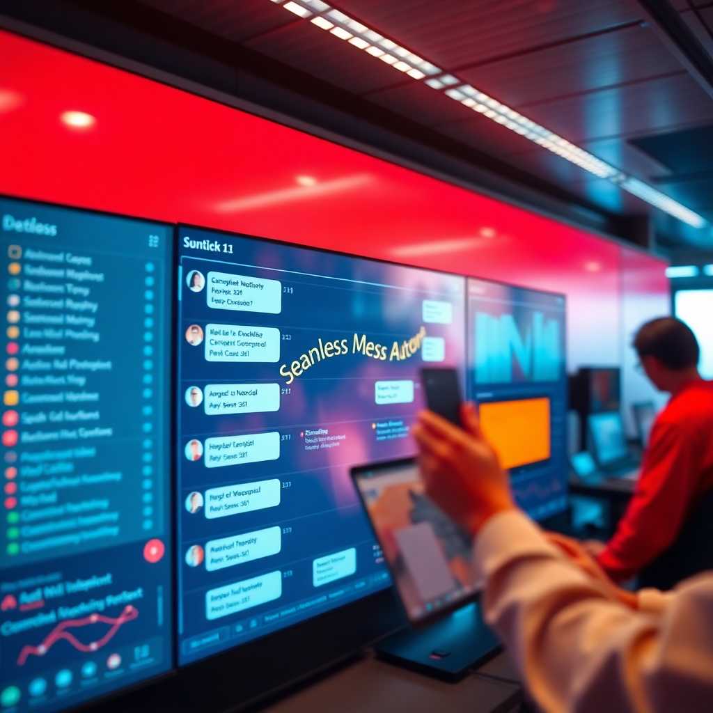 A dashboard showing seamless message automation and management.
