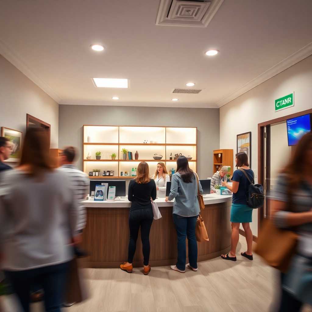 Busy Medical Spa Front Desk