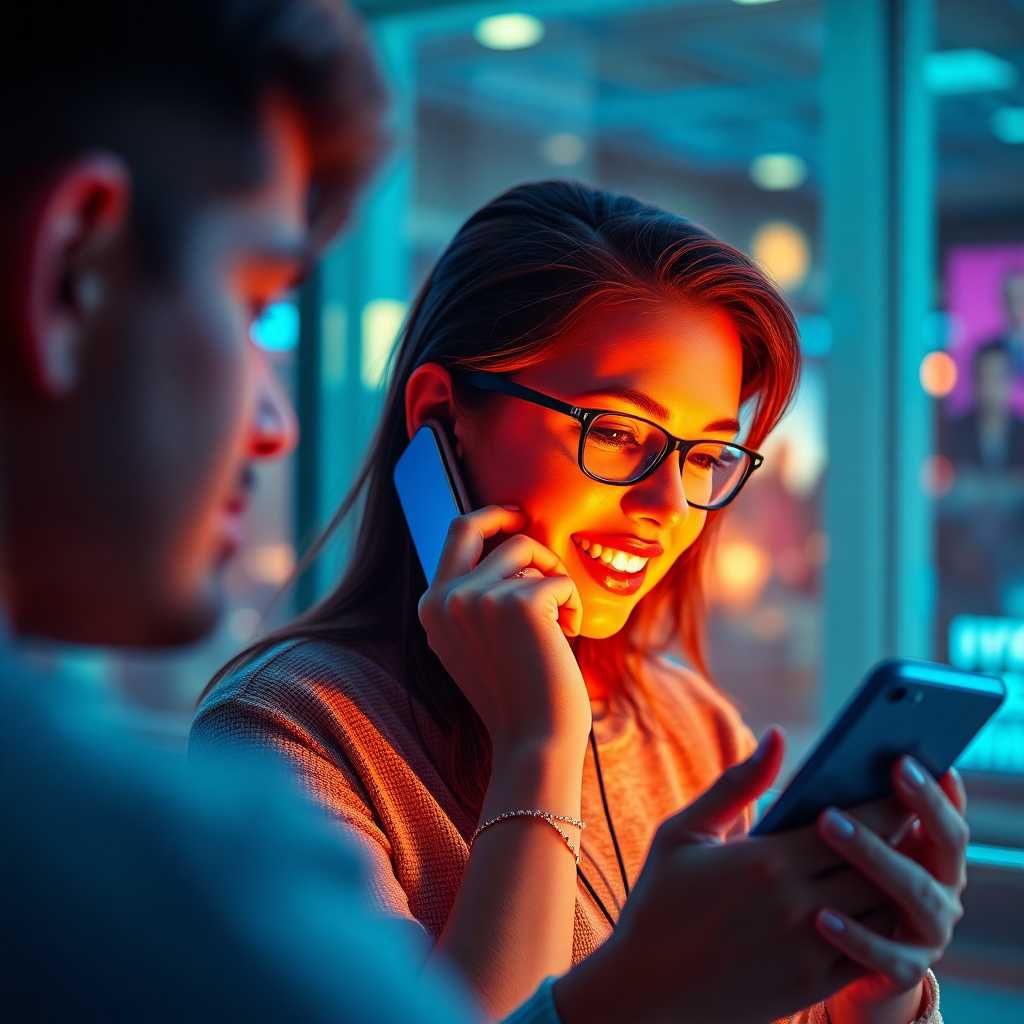 Illustration of a seamless phone call and SMS integration