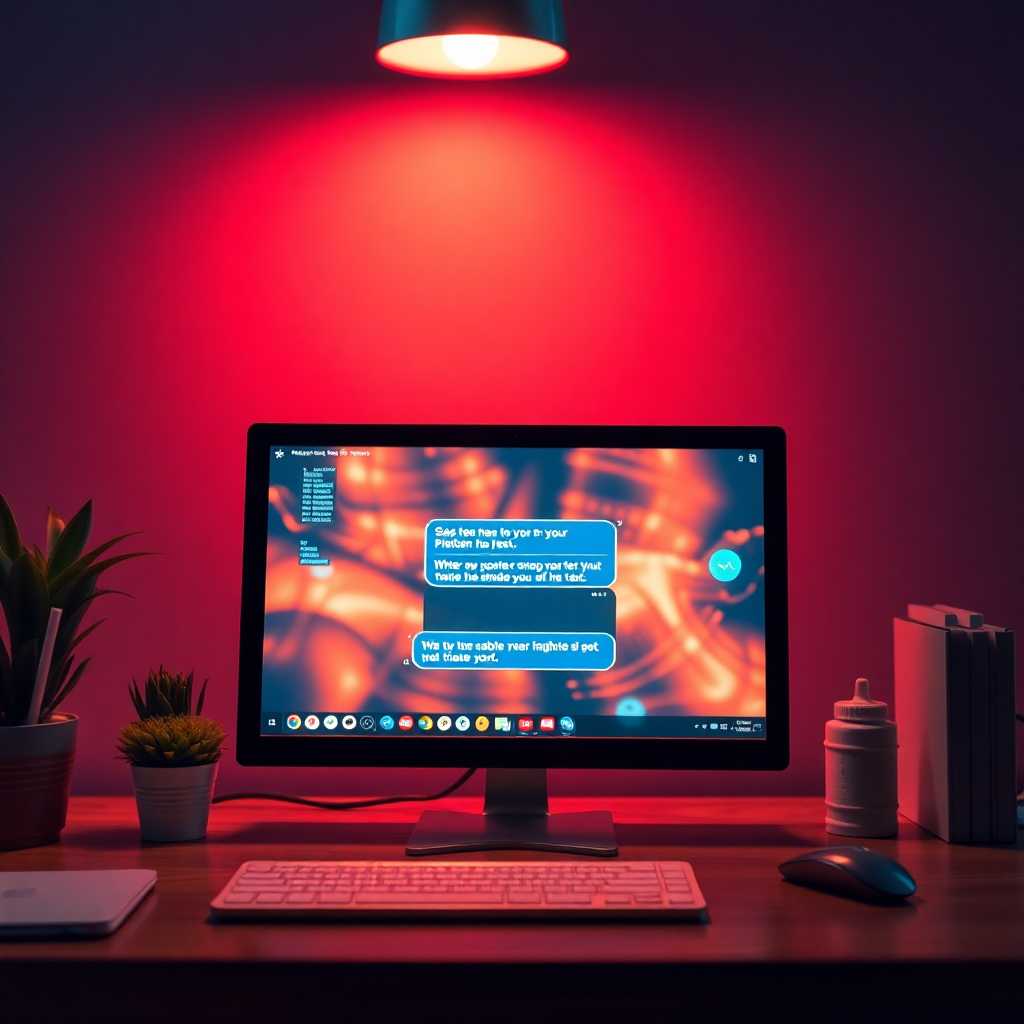 Desktop showing SMS platform interface