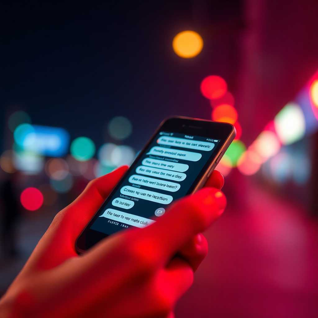 A flurry of incoming text messages on a cellphone screen