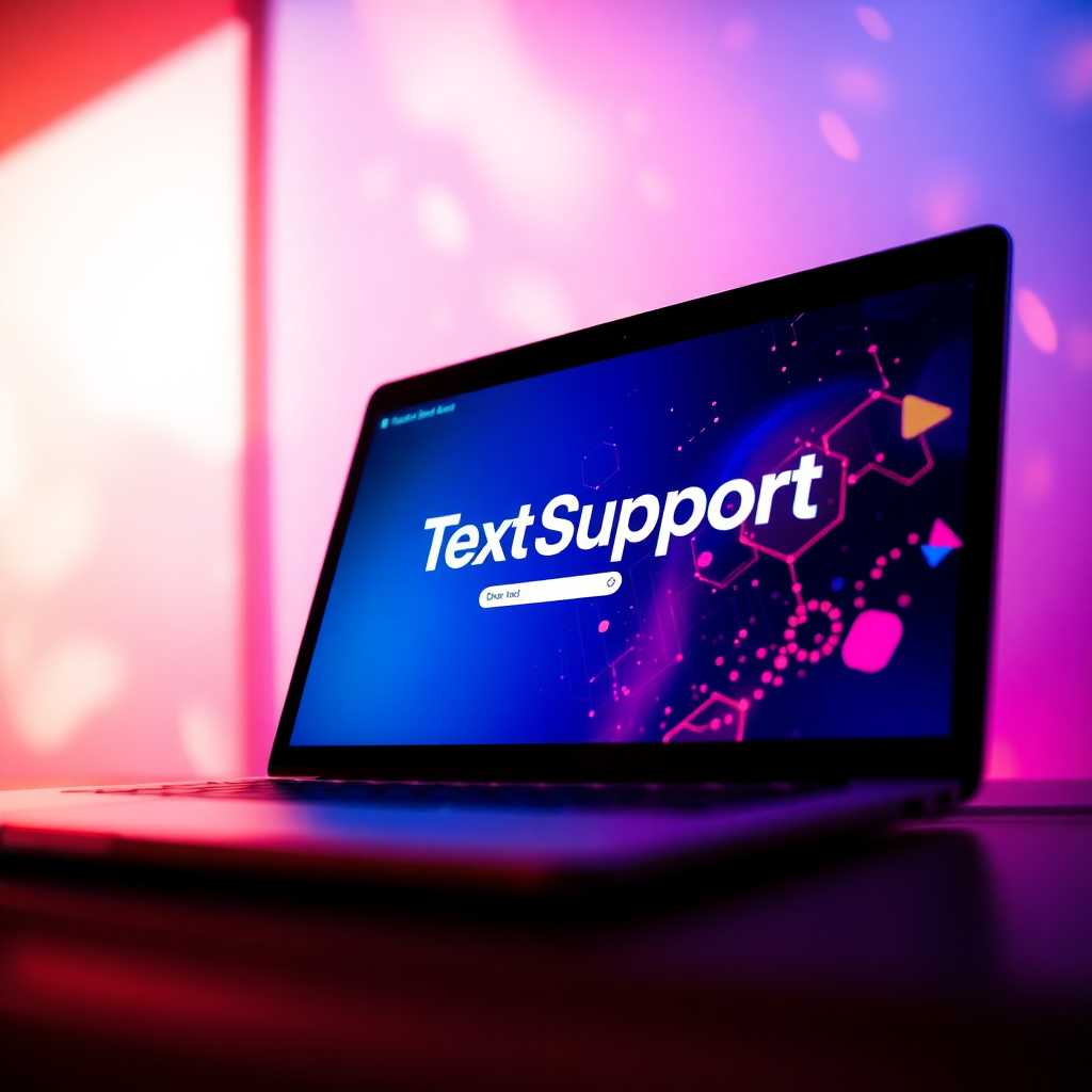 Interface of TextSupport web portal on a laptop