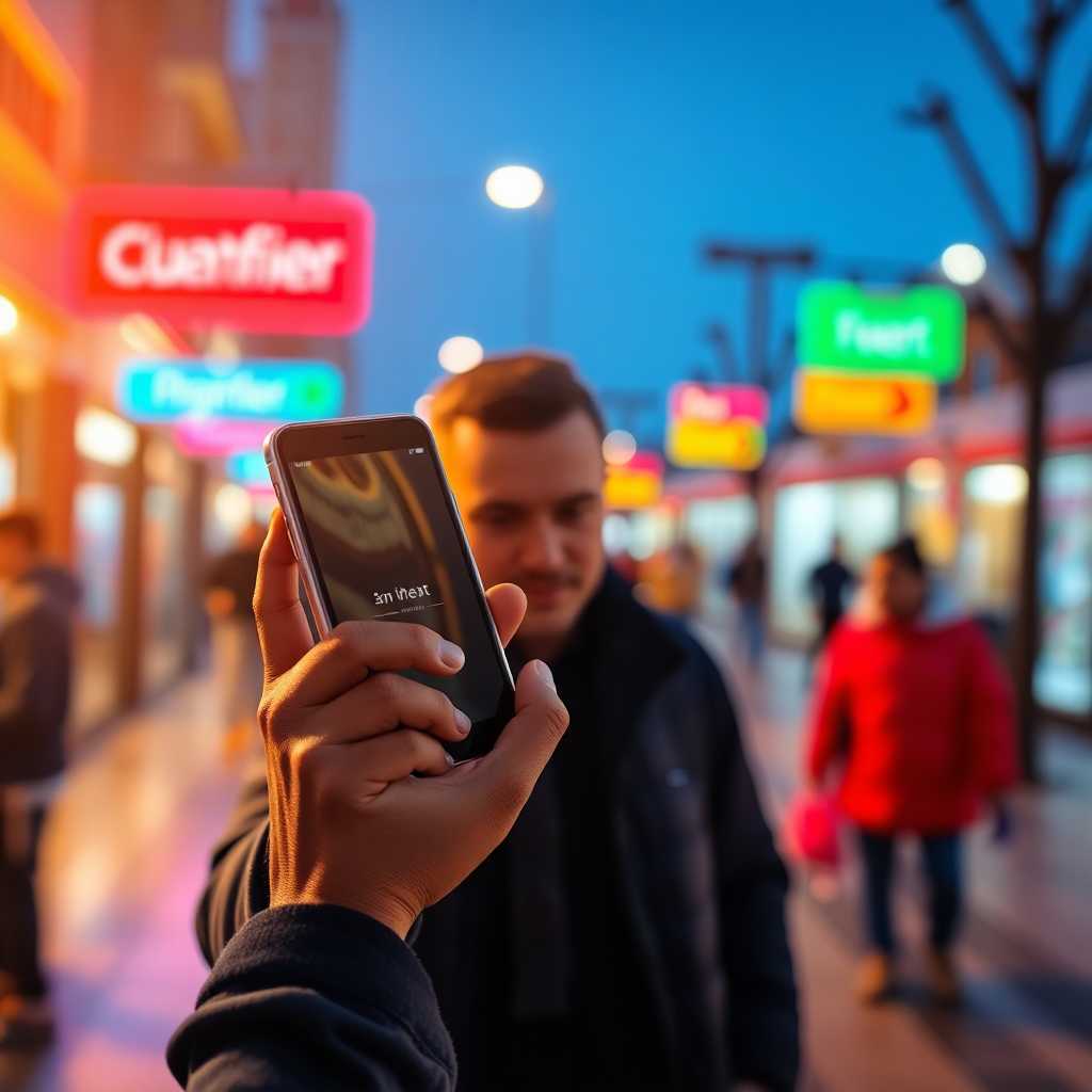 Customer sending a text inquiry from their smartphone.