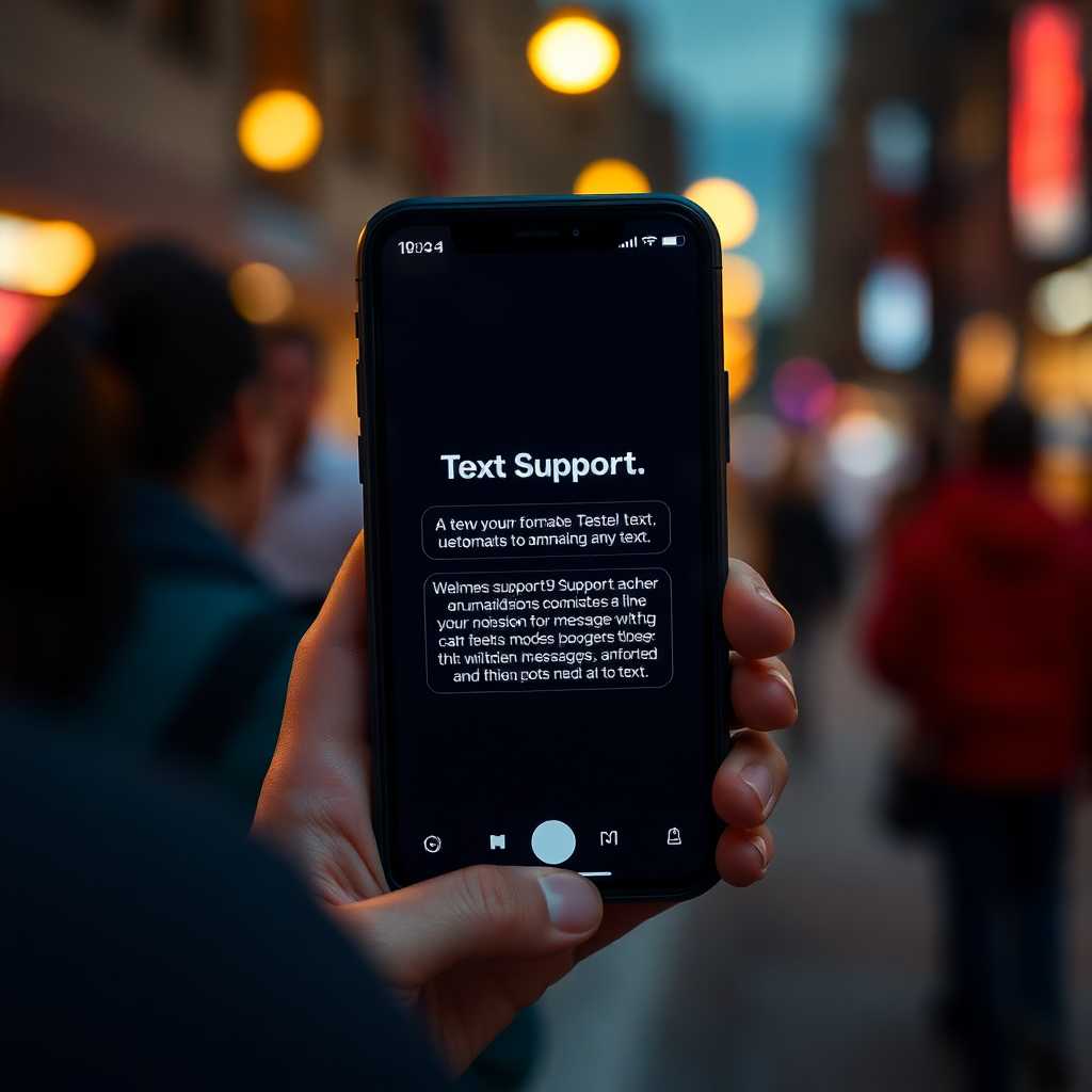 A phone interface displaying TextSupport in action, automating messages