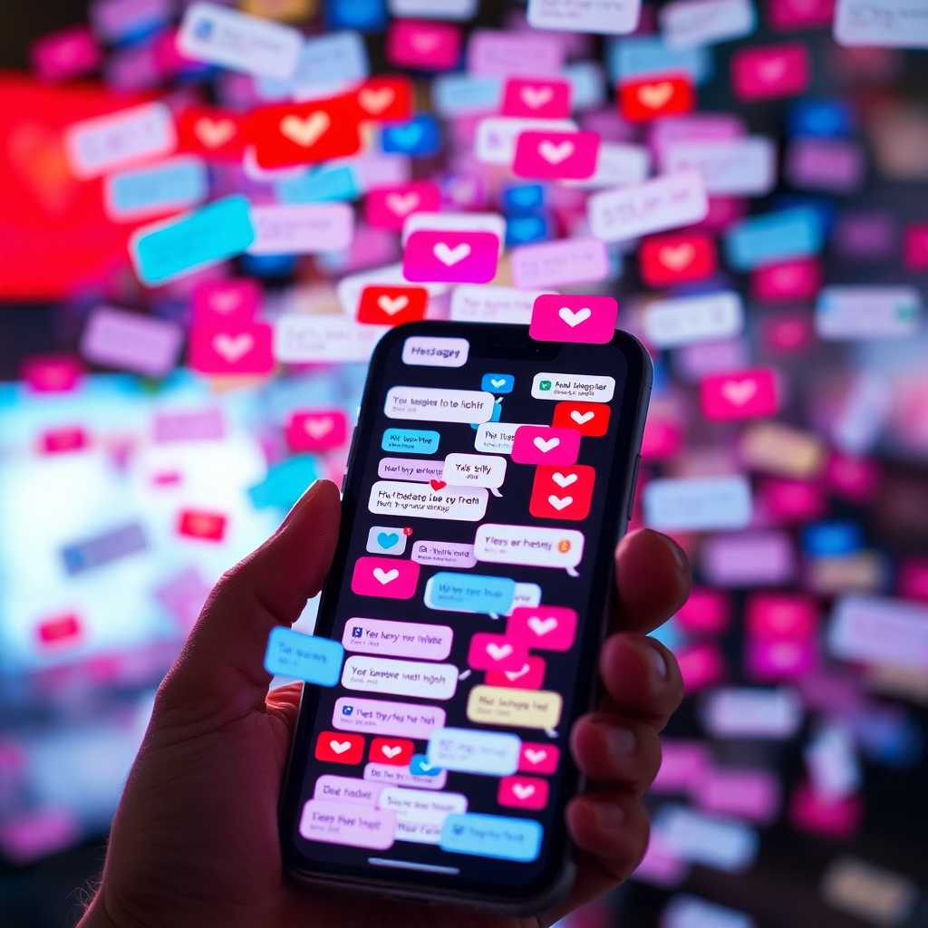 A flurry of messages flooding a phone screen