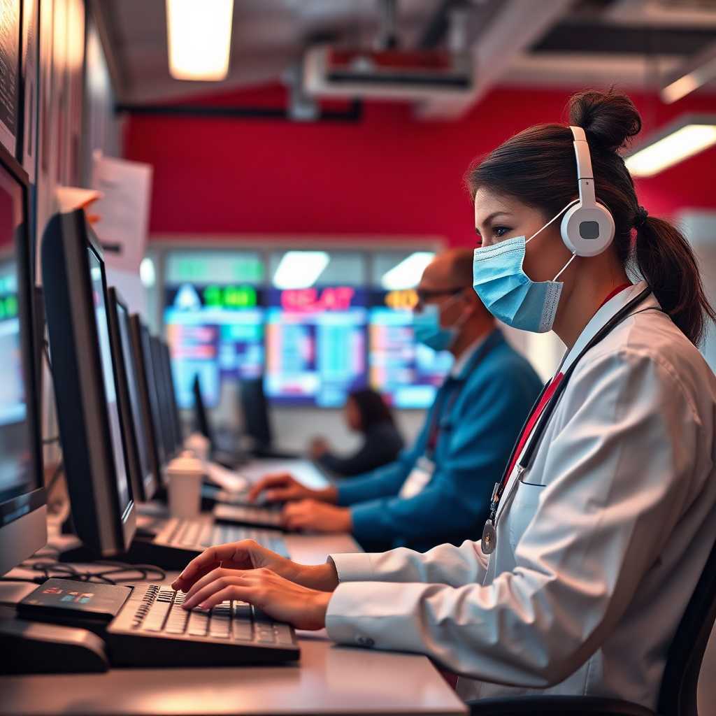 A busy vet logging calls into a system