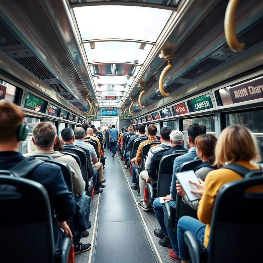 Busy bus charter office receiving texts