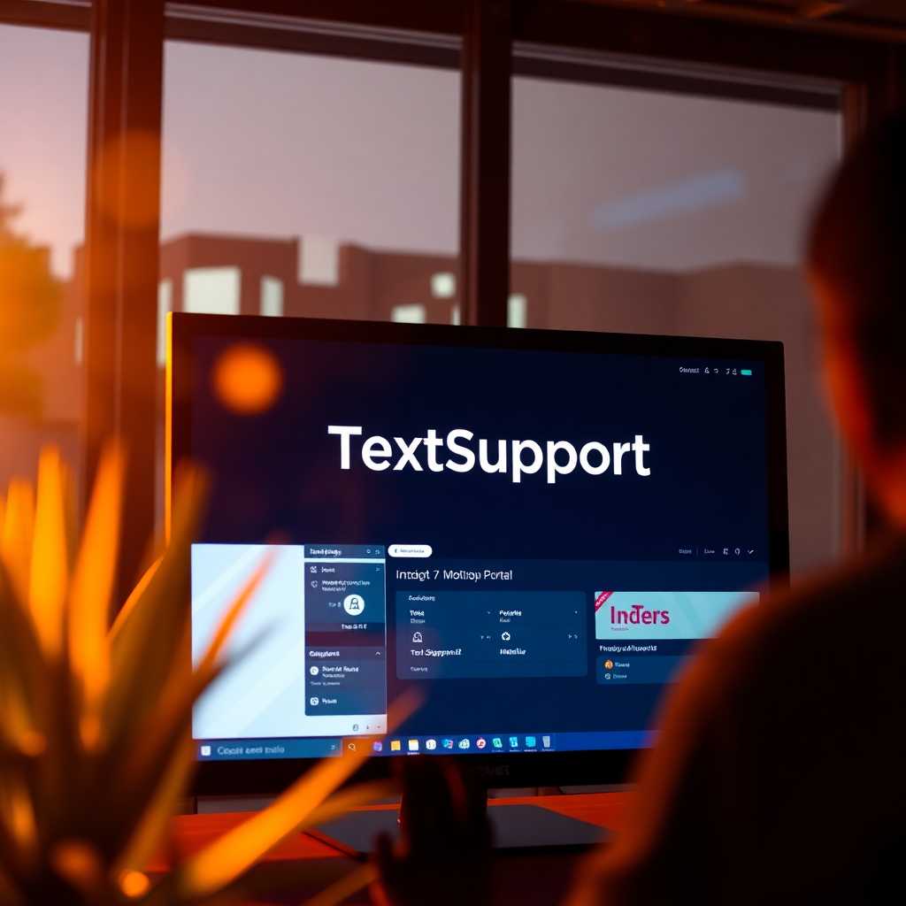 Screen showing TextSupport’s desktop portal interface