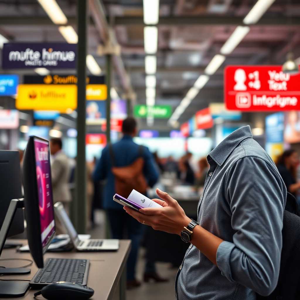 Business owner managing texts in real-time