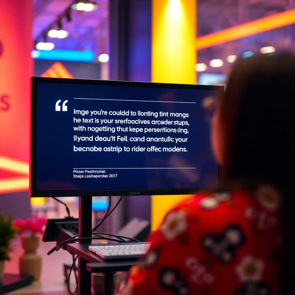 Testimonial screen showing positive customer feedback