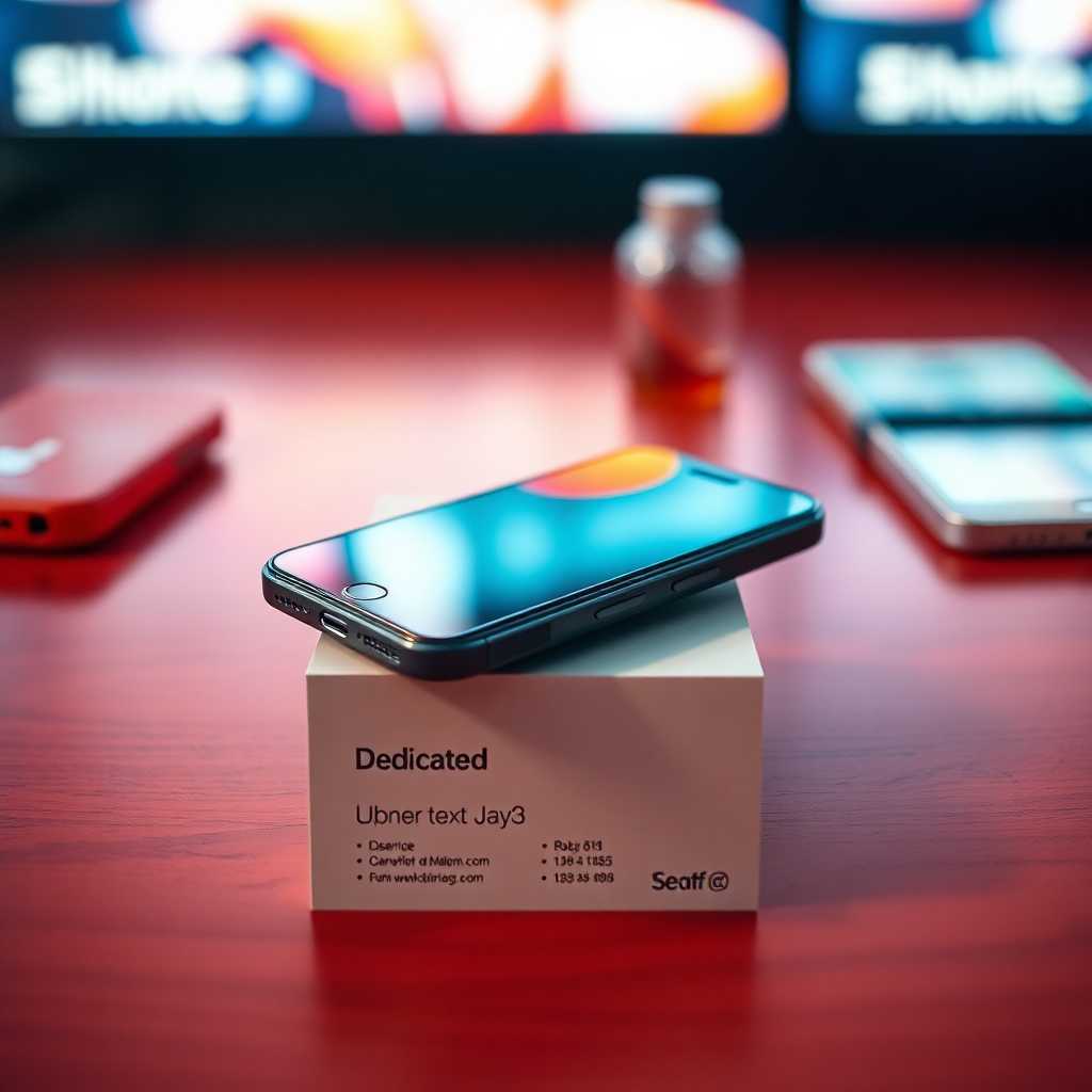 Dedicated phone displayed on a business card