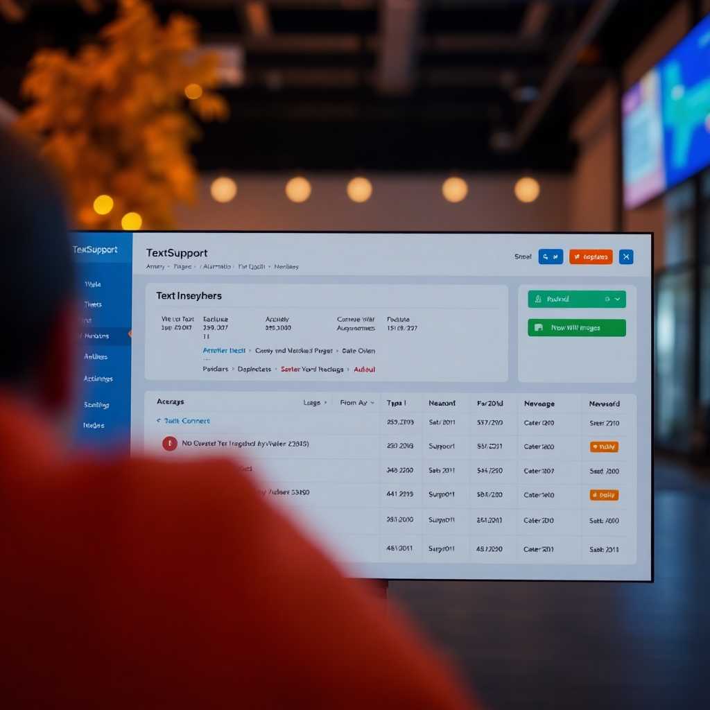 The TextSupport dashboard showing a summary of automated responses and scheduled inquiries