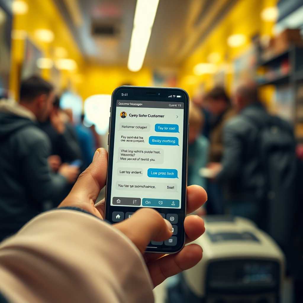 Uncluttered phone interface with organized customer messages