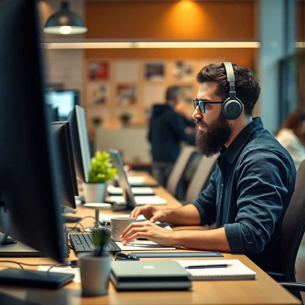 Busy developer managing multiple client inquiries