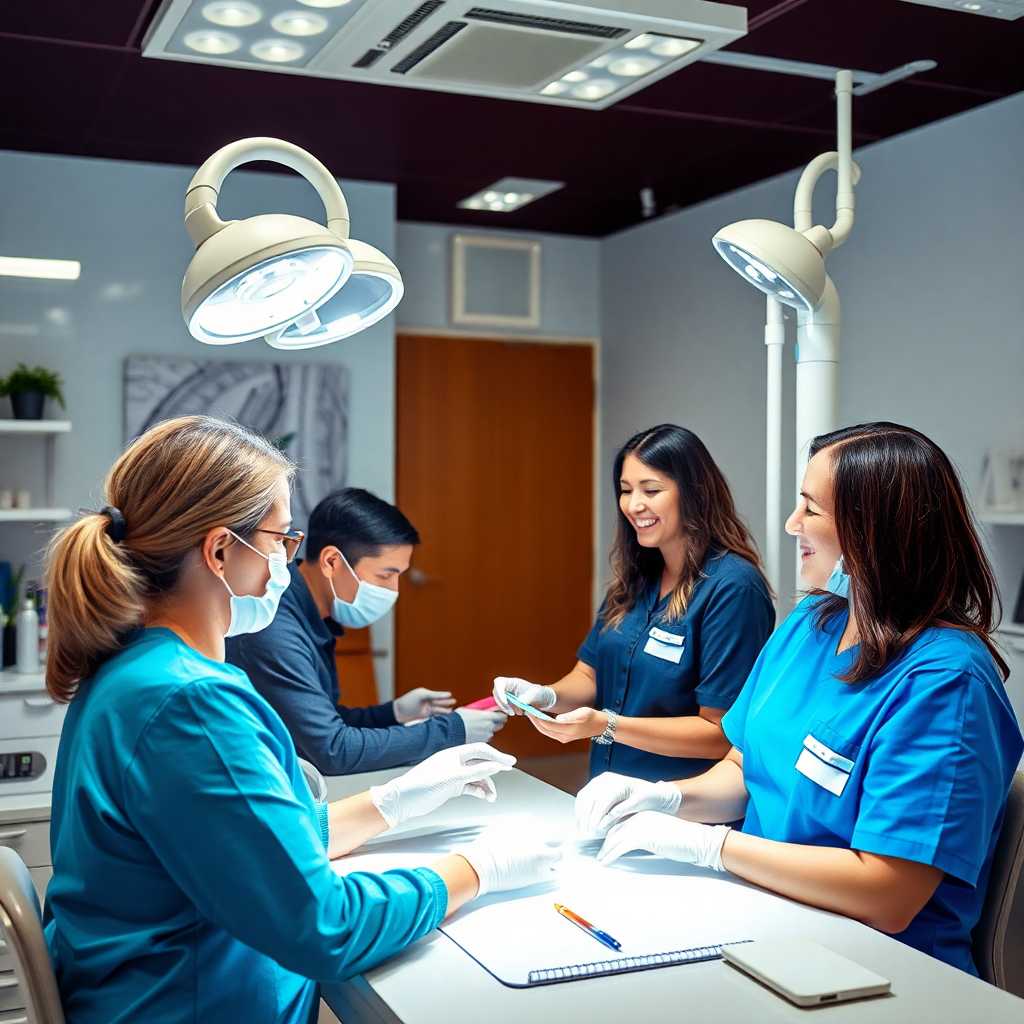 Clients happily interacting with the clinic
