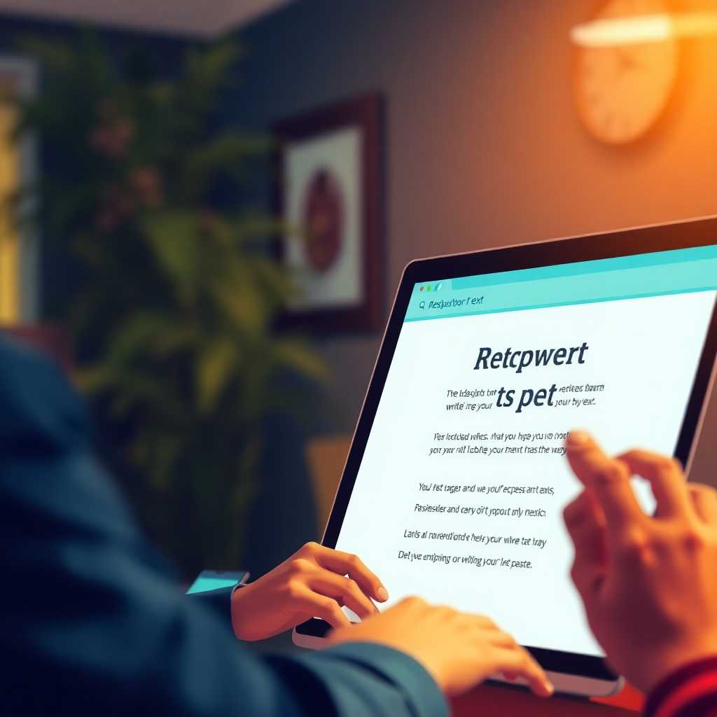 Illustration of a notary service with TextSupport interface on screen