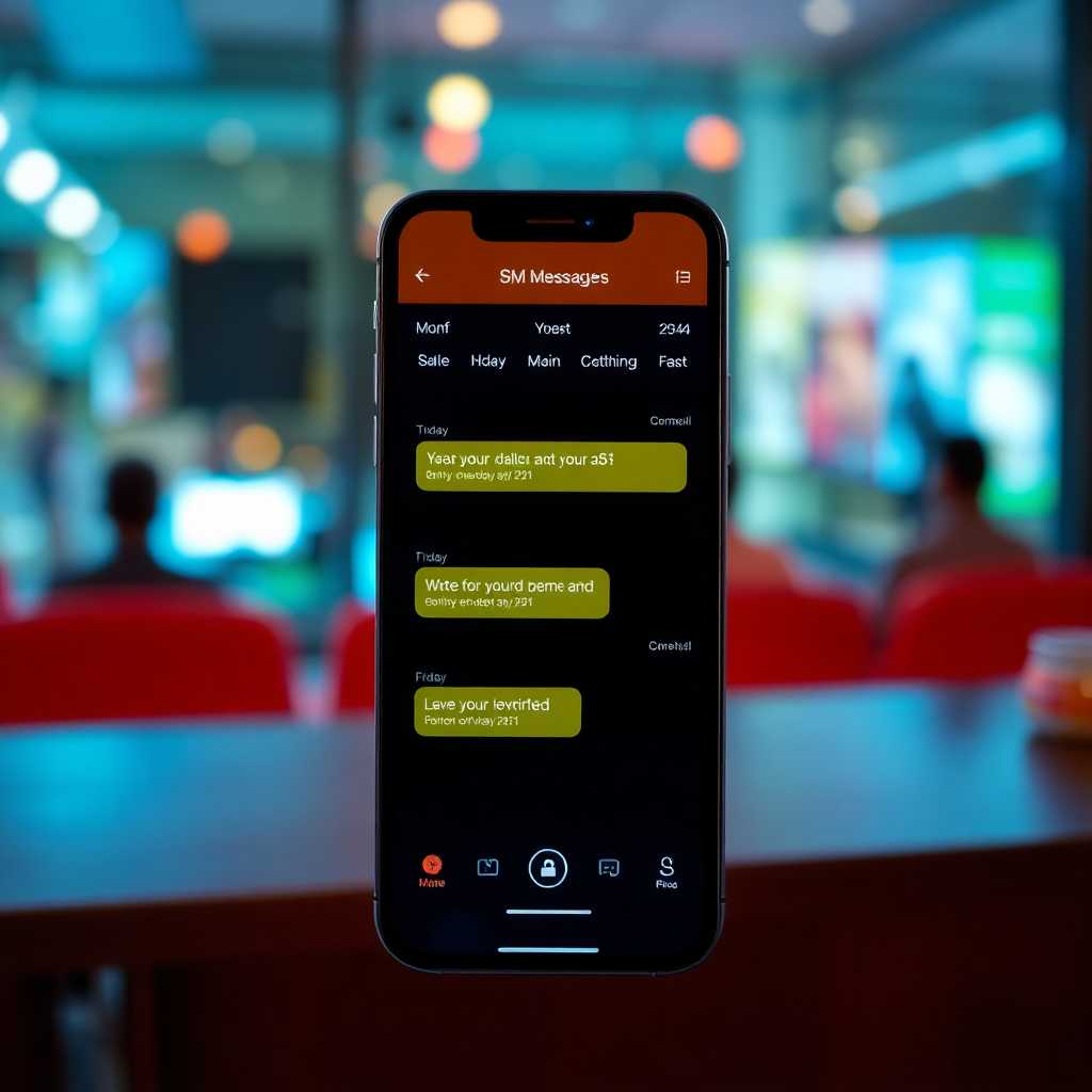 Calendar interface showing scheduled SMS messages