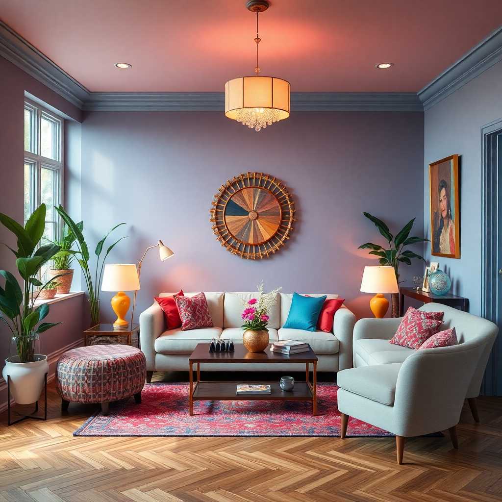 Image of a beautifully decorated room with well-coordinated elements.