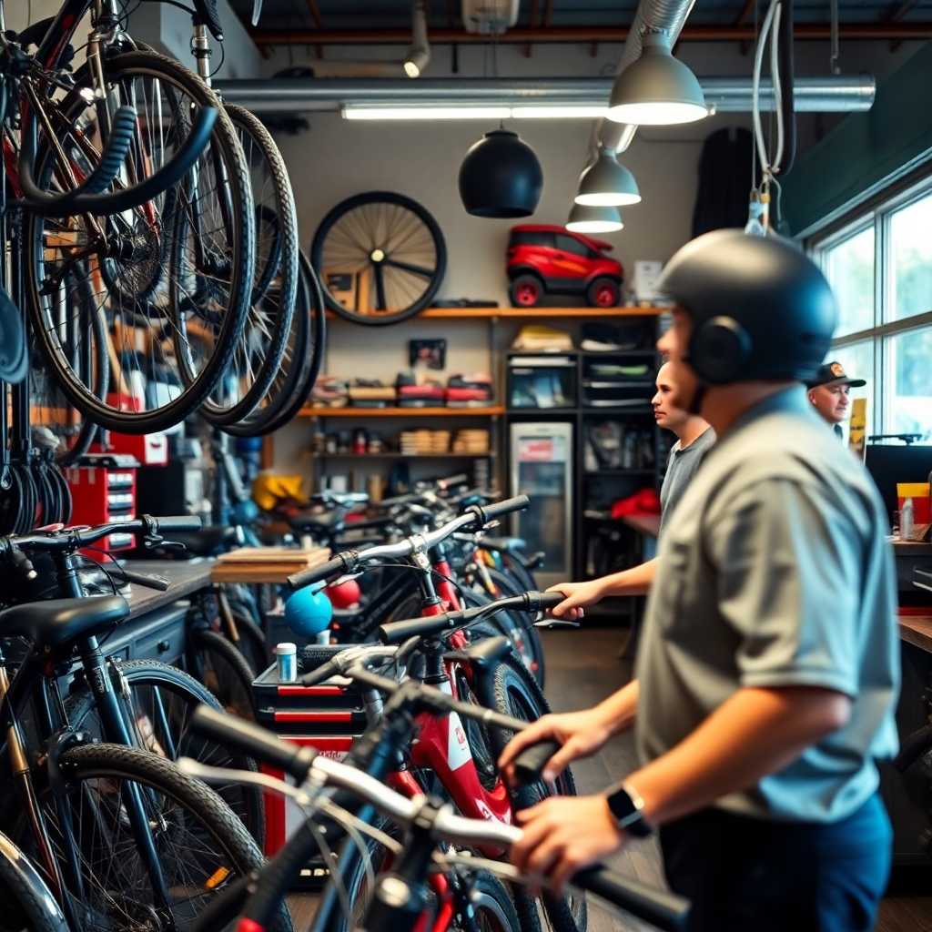 A busy bike repair shop streamlines communication using TextSupport Sales PRO.
