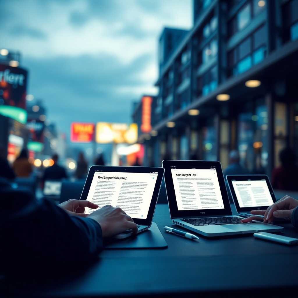 Illustration of TextSupport Sales PRO working on multiple devices