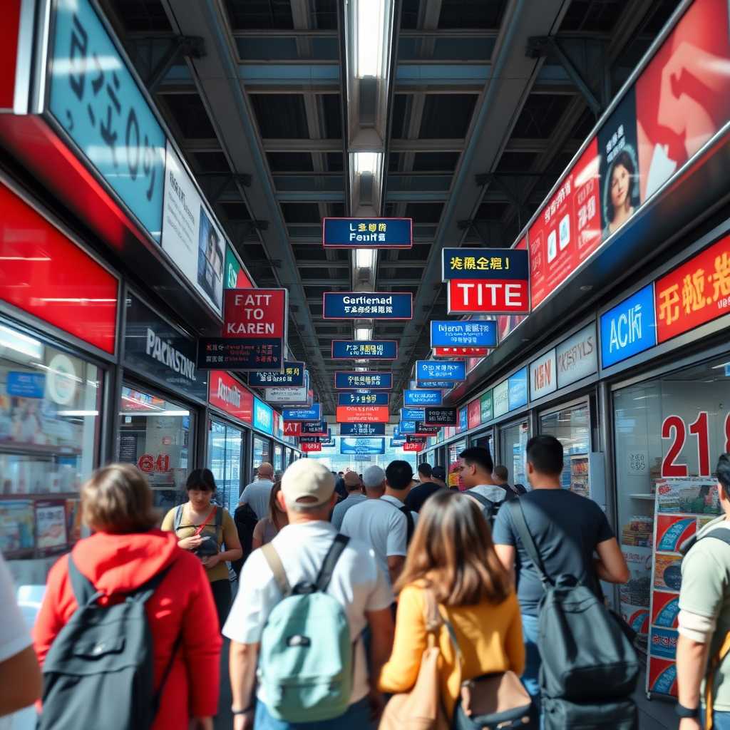 A busy Tourist Information Center with texts streaming in