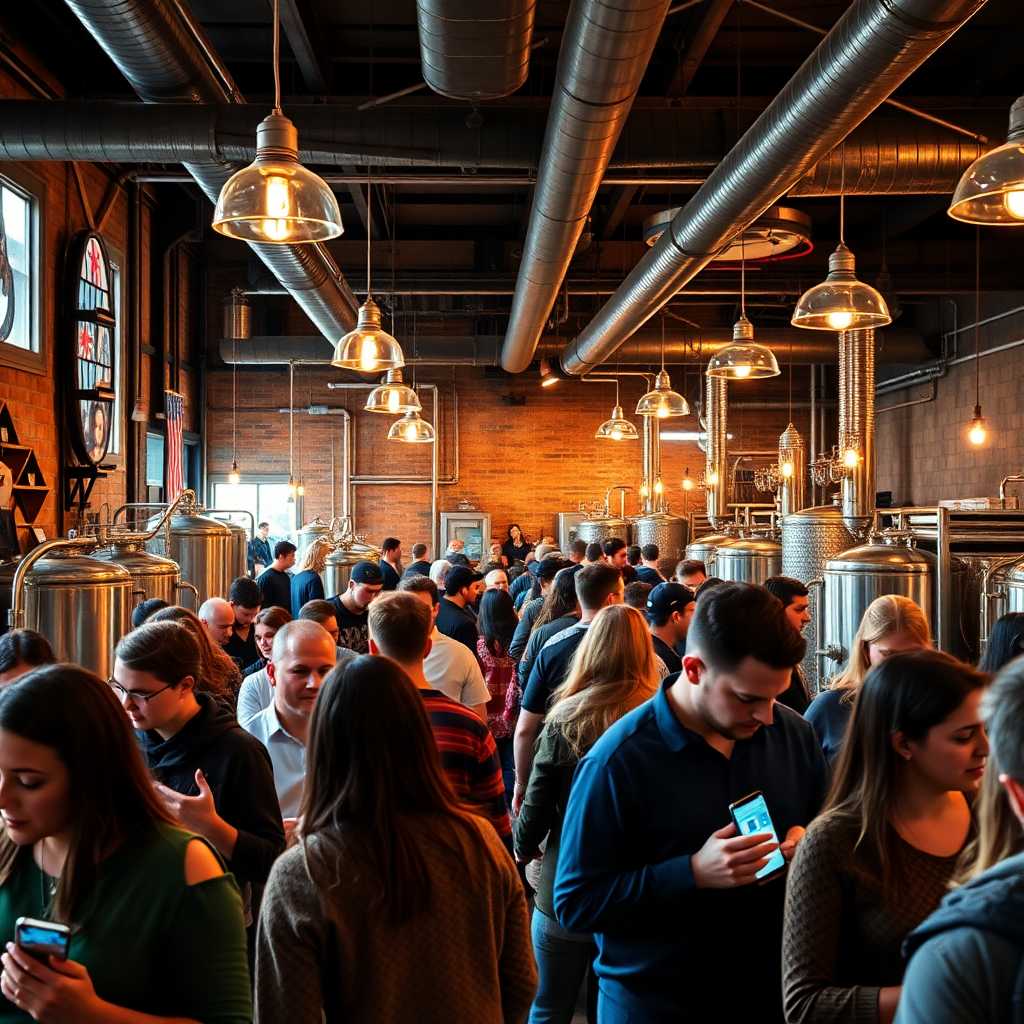 A busy craft brewery with phone alerts overflowing