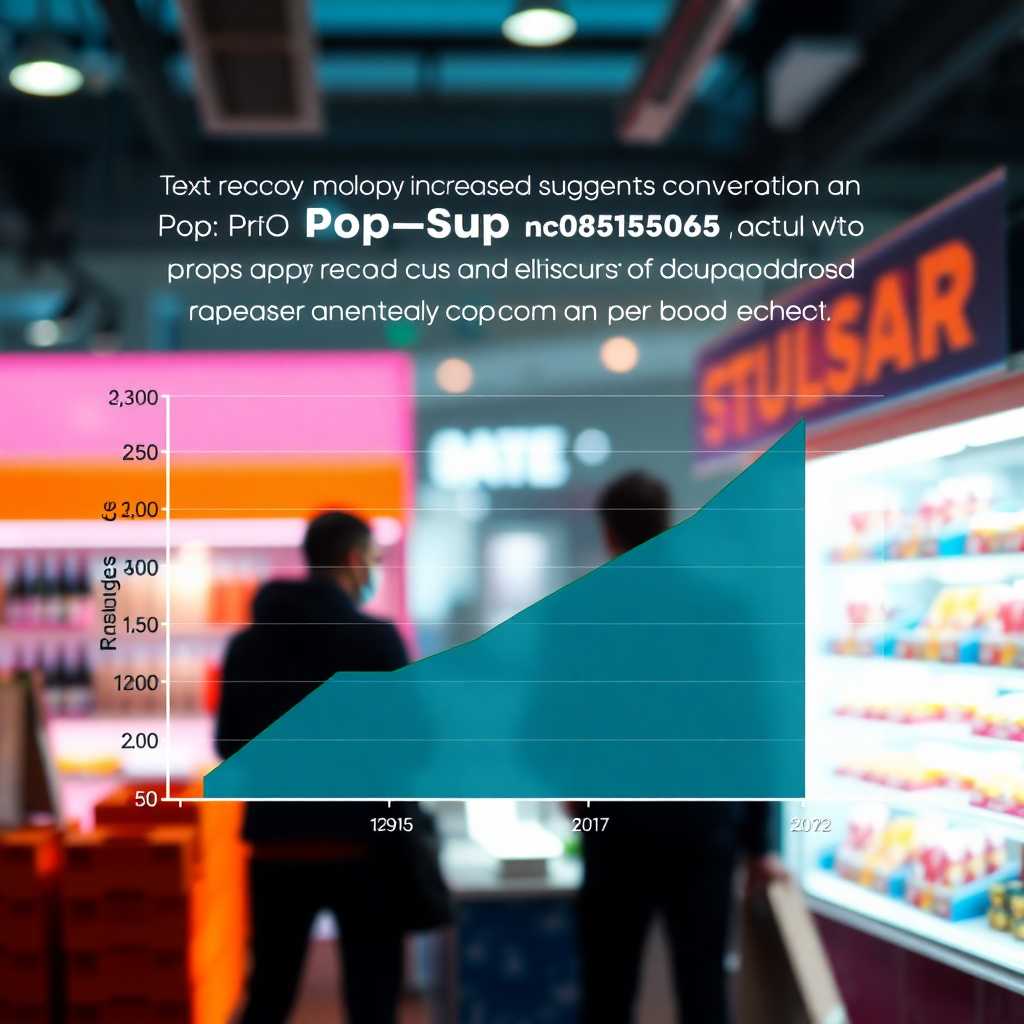 Graph showing increased efficiency and conversion rates for pop-up shops using TextSupport Sales PRO