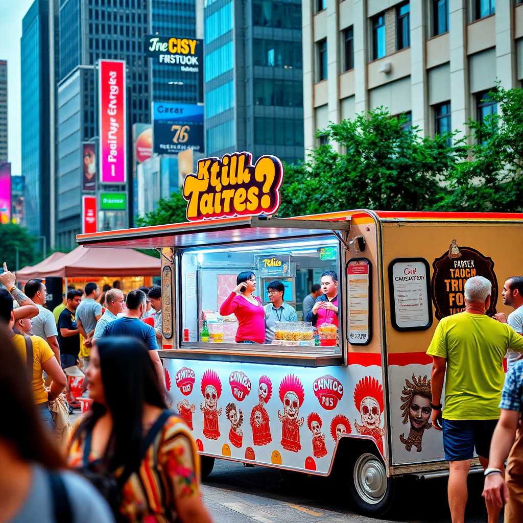 Food Truck at a bustling city event