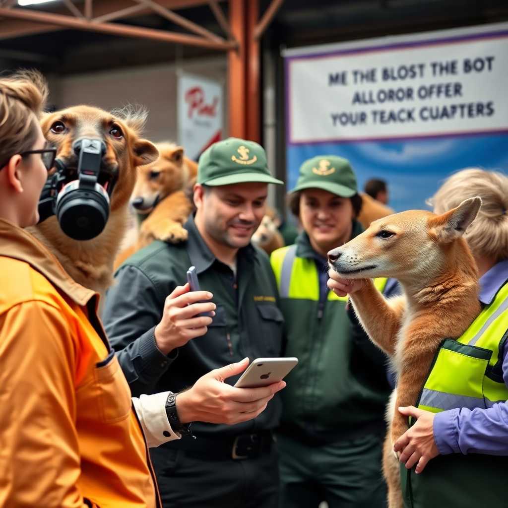 Animal trainers responding to various customer messages efficiently