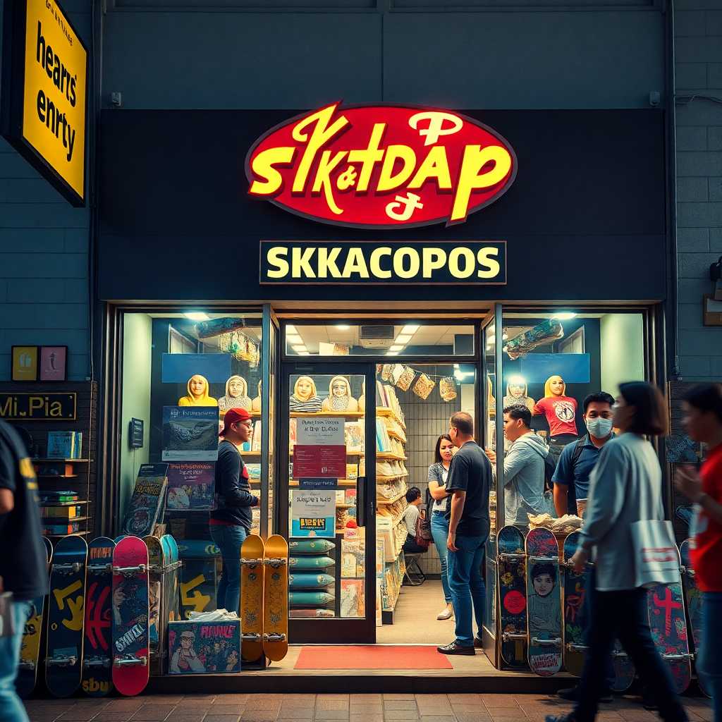 Busy Skateboard Shop Front
