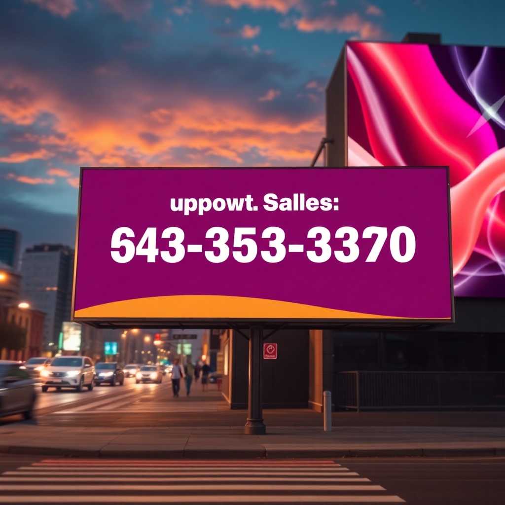 TextSupport Sales PRO marketing phone number on a billboard