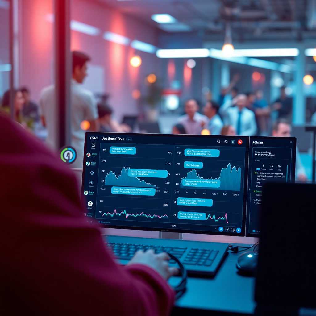 AI dashboard interface managing SMS conversations.