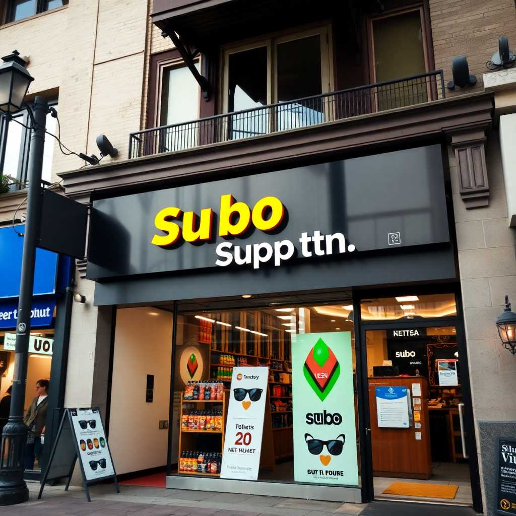 Iconic business storefront with TextSupport branding
