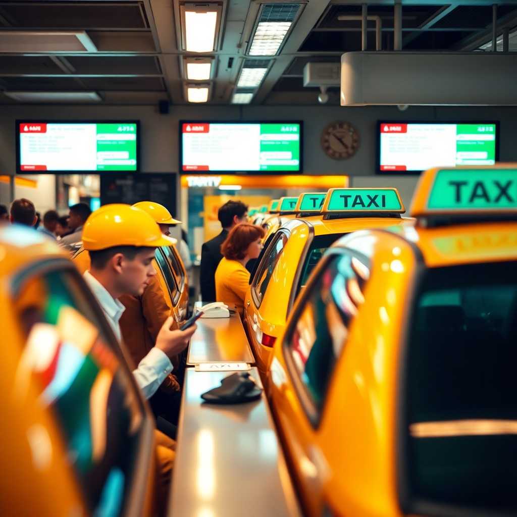 A busy taxi dispatch office receiving an influx of texts