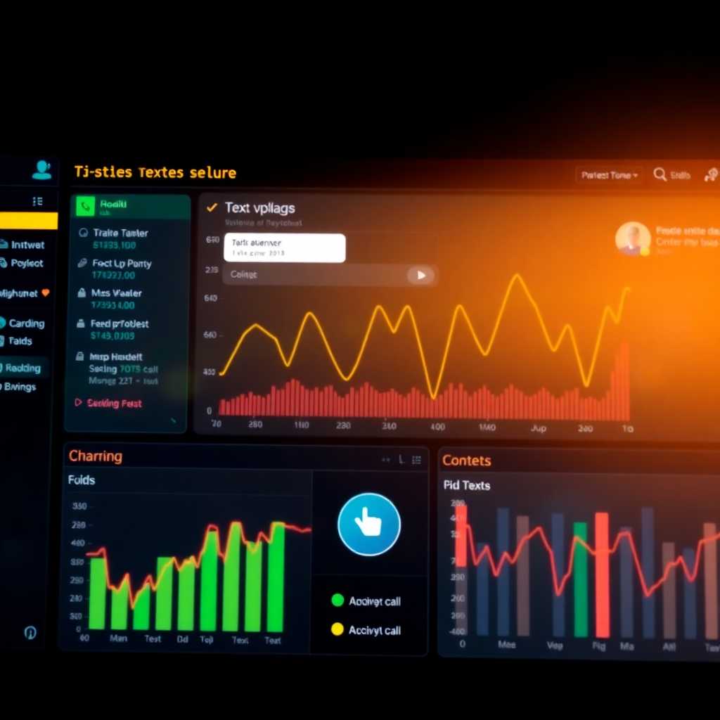 A digital dashboard showing real-time text and call management