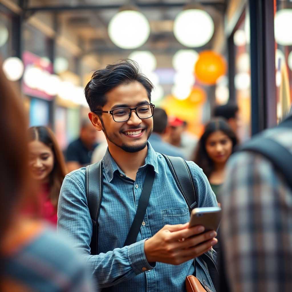 A satisfied customer receiving immediate service over an SMS platform.