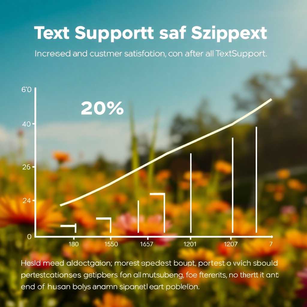 A graph showcasing increased customer satisfaction before and after TextSupport implementation.