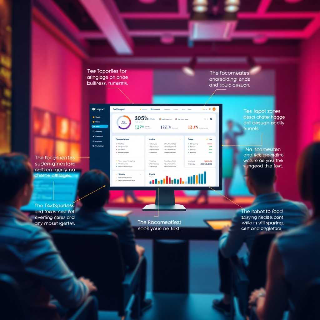Diagram of the TextSupport Sales PRO desktop dashboard with highlighted features