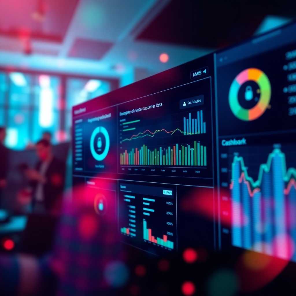 A secure dashboard ensuring private customer data management.
