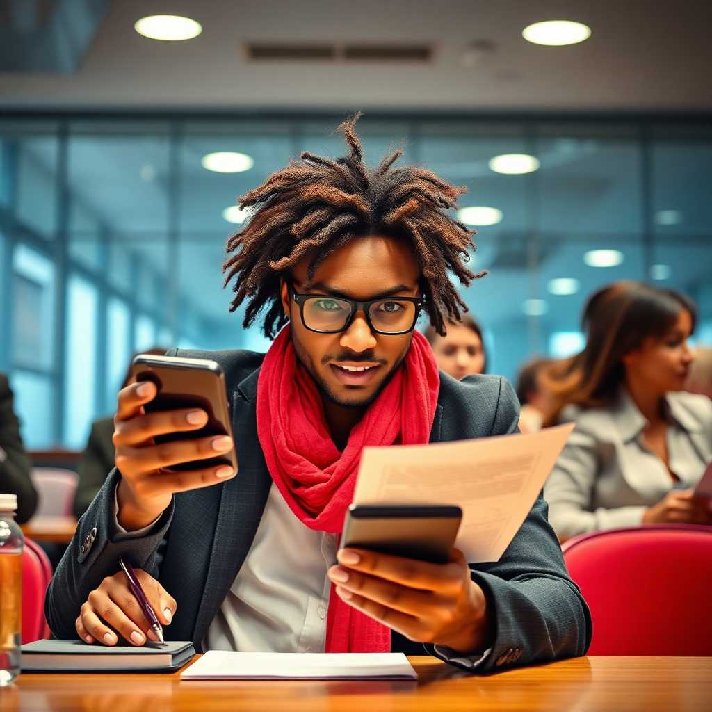 Overwhelmed mobile notary handling multiple requests